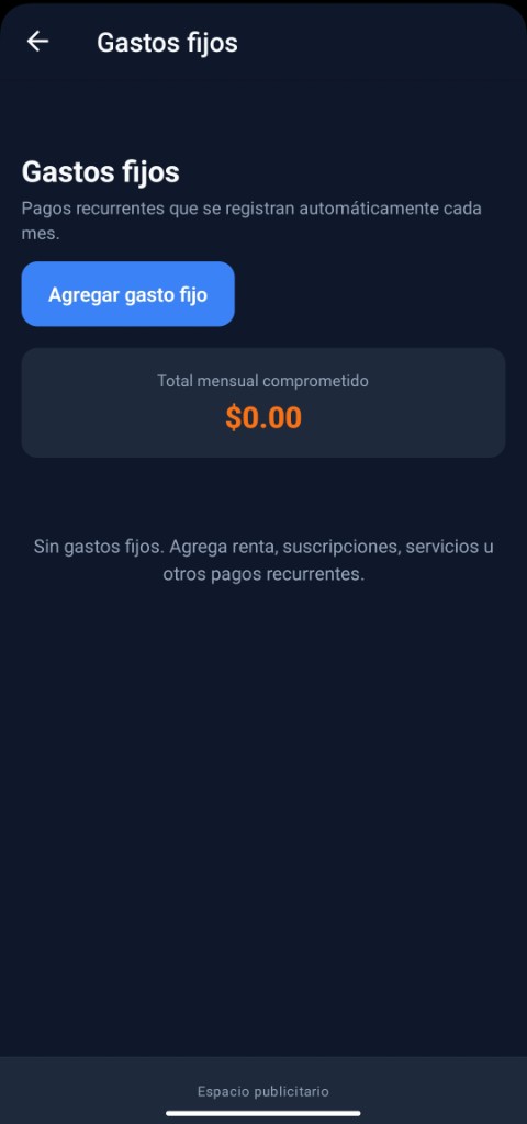 Metas de ahorro con proyección de tiempo